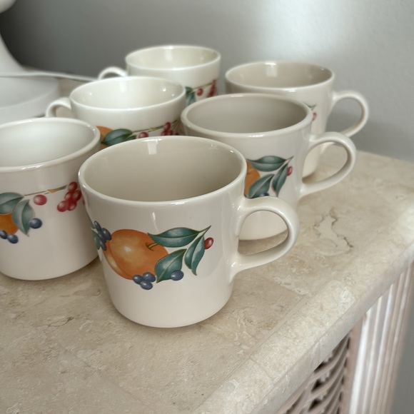 Corelle Corning USA Stoneware Abundance Series set of 6 coffee cups mugs - Picture 6 of 13